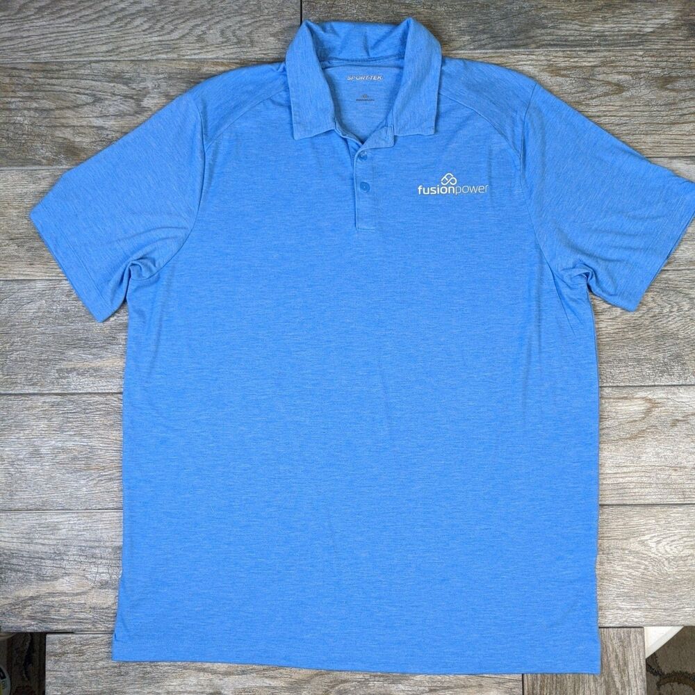 Sport Tek Men's Polo Shirt Size 2XL Aqua Blue